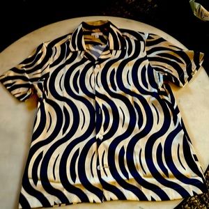 Reiss short sleeve viscose shirt